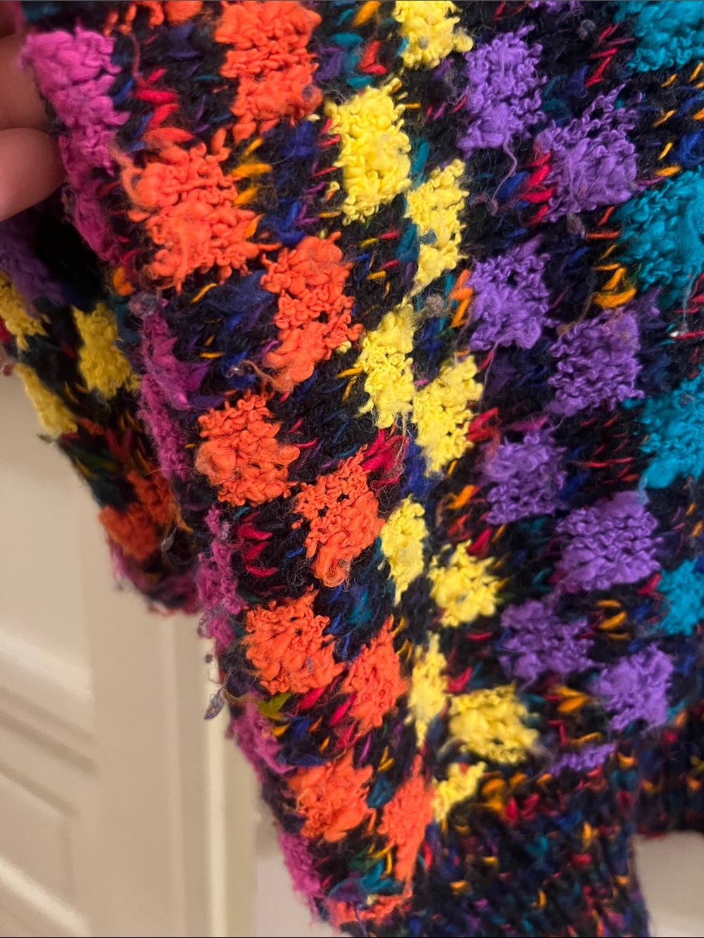 Vintage Multicolor Checkered Sweater - Picture 2 of 5